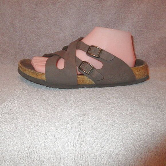 Birkenstock Birkis Florida Sandals Size 9 Cork Leather Comfort Slip On Slide - Picture 4 of 13